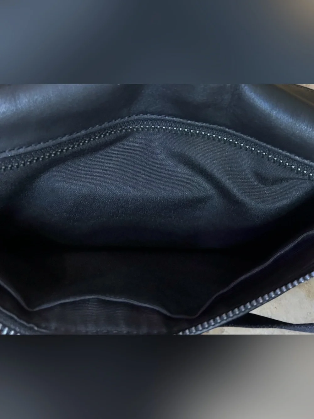 Coach Black Signature Leather Belt Bag with Luggage tag signature